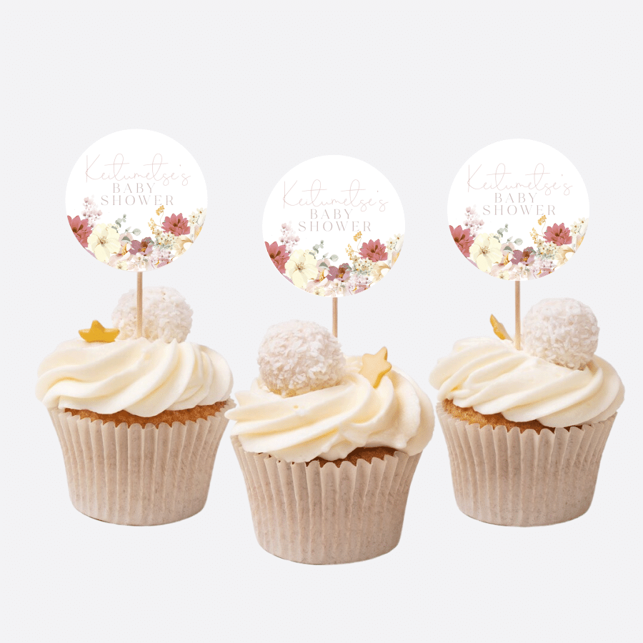 Cup Cake Favour Tag