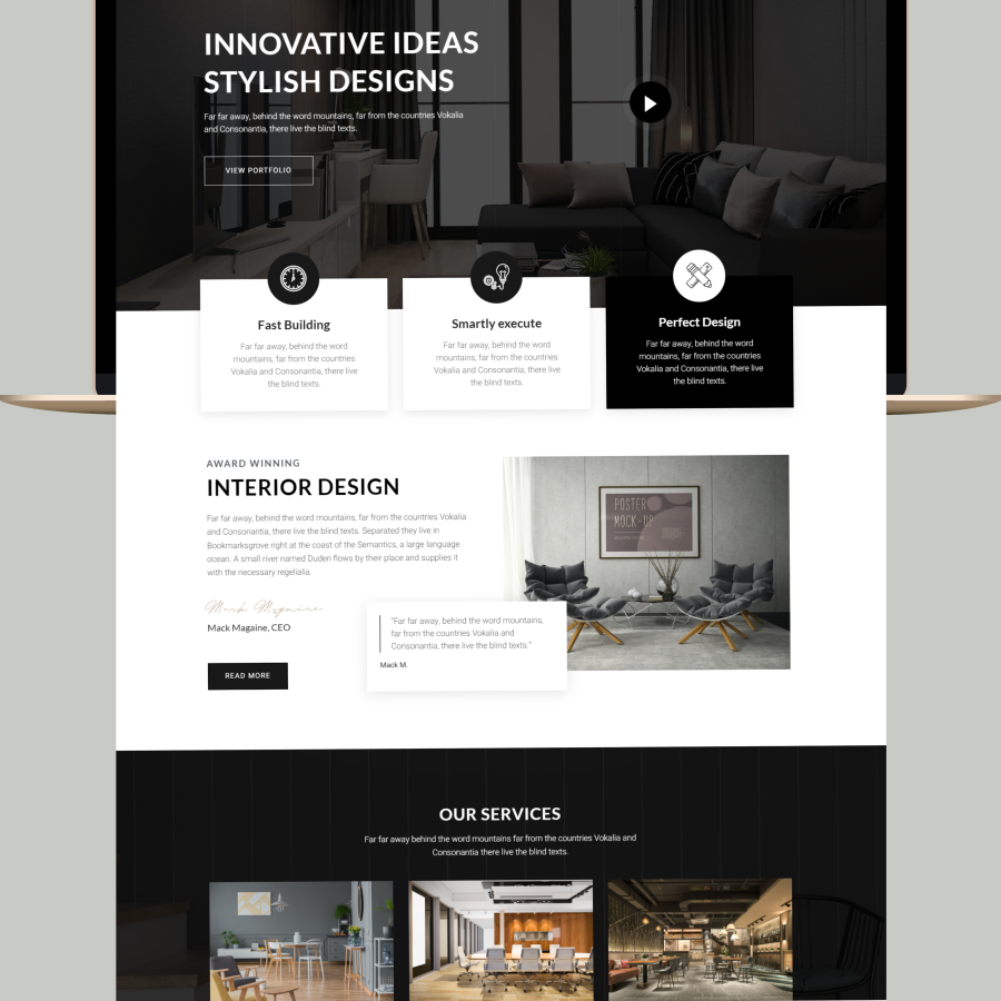 INNER – Interior Design Website Template